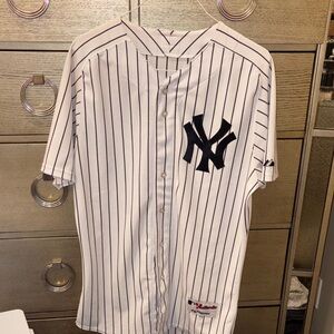 New York Yankees Men's White Pinstripe authentic Baseball Jersey
